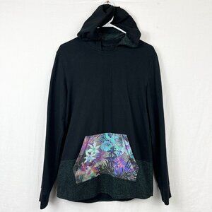 On The Byas Pullover Hoodie Mens M Hippie Art To Wear Festival Unisex Floral
